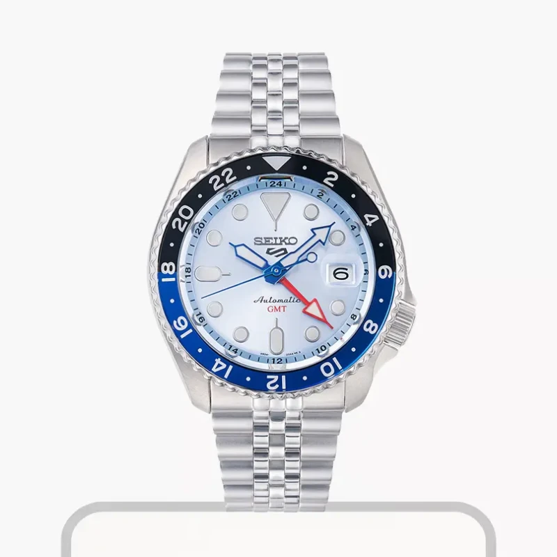 Seiko 5 Men’s  Sports GMT Thong Sia Ice Blue Limited Edition Watch- SSK029K1